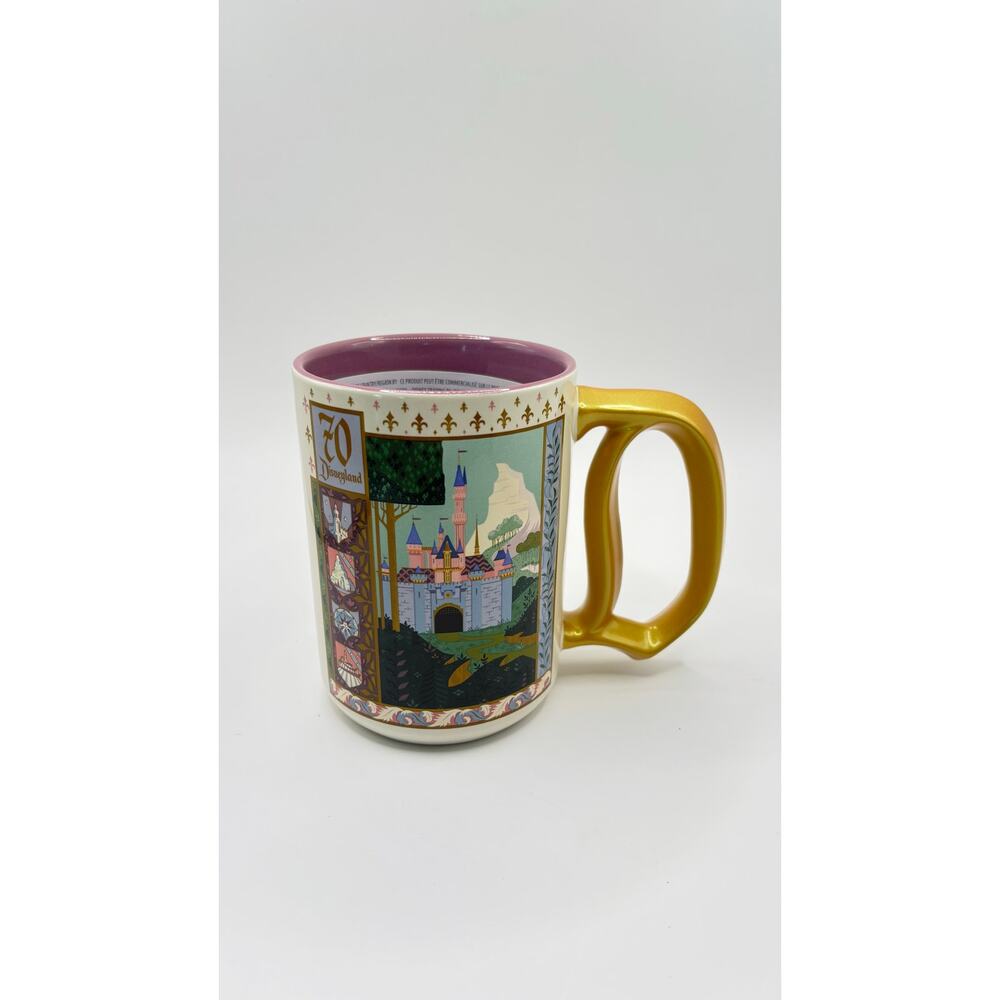 Disneyland The Sleeping Beauty Castle (1) Mug 70th Anniversary golden D cup mug - Picture 3 of 4